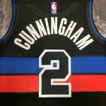 Maillot de Basket #2 Cunningham Detroit Pistons Noir 2022-23